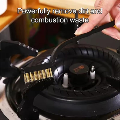 Cleaning Brush: Home Kitchen Wire Brush for Gas Stove, Gap Cleaning Tool, Hard Bristle Crevice Cleaner Set
