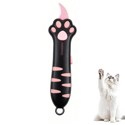 Cat Paw Box Cutter 2026 Retractable Cat Box Cutter with Cute Paw-Shaped Handle, Cat Box Paper Cutter Multifunctional Utility Knife for Effortlessly Opening Boxes, Cartons, Packages and Sealing Tape
