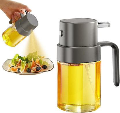YARRAMATE Mini Oil Sprayer - 6.8 OZ Food-Grade Olive Oil Spray Bottle for Cooking | Portable Kitchen Mister (Gray)