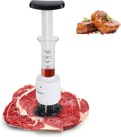 Mrxxjz 2-in-1 Meat Tenderizer & Marinade Injector with Stainless Needles， Kitchen Tool for Injecting Marinades & Tenderizing Meats, Ideal for BBQ, Smoking, and Cooking Beef, Turkey, Pork, and Poultry