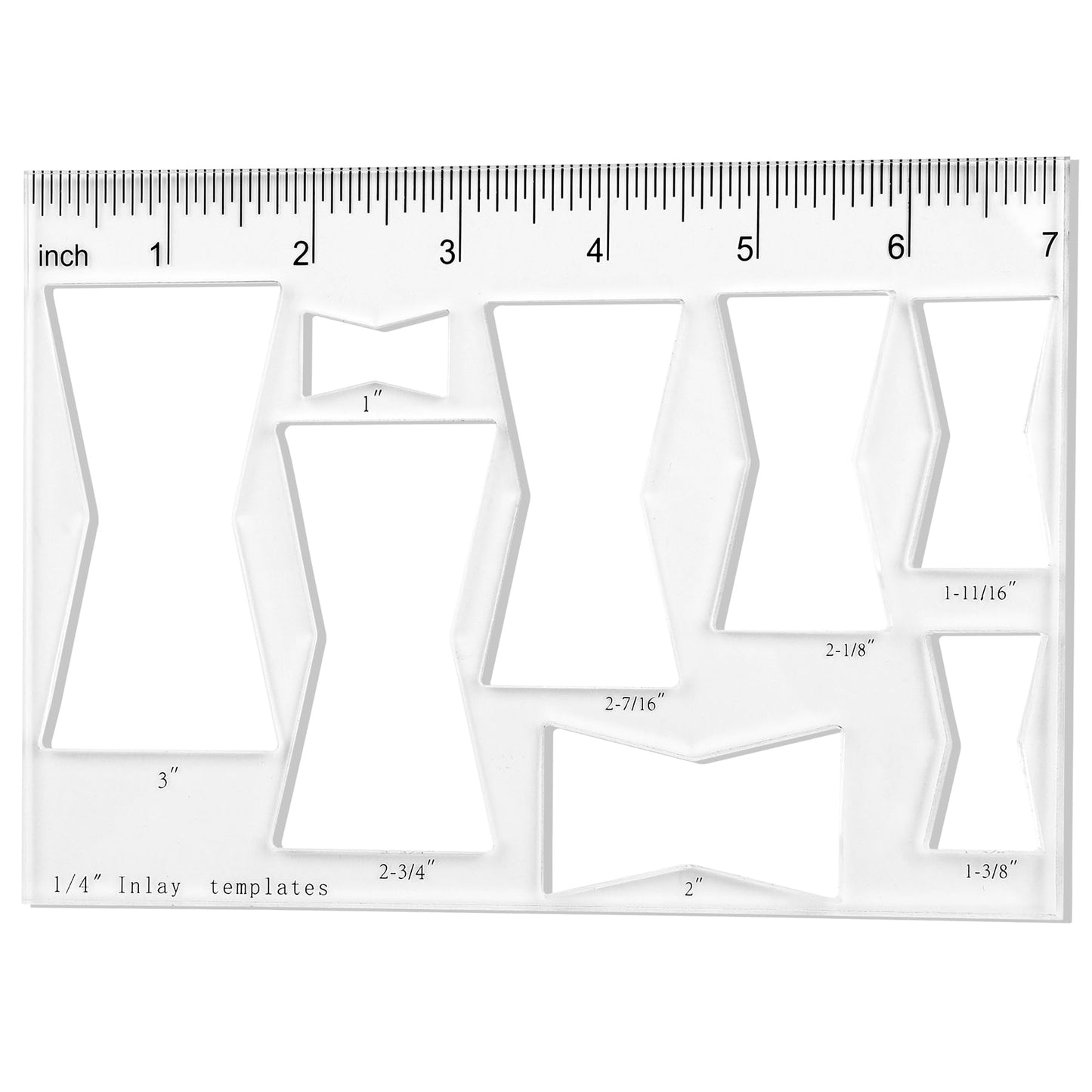 Framendino, Bowtie Acrylic Router Template for Woodworking 8 in 1 Bow Templates Jig Kit 1/4'' Thick (7x4.65 in)