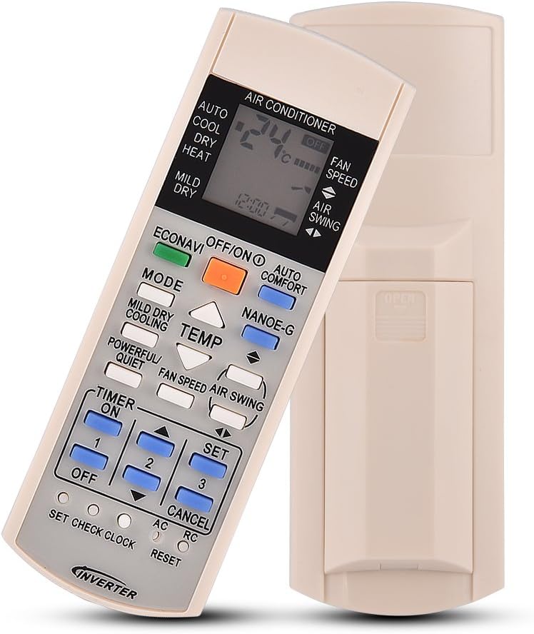 Universal Air Conditioner Remote Control Replacement for Panasonic Models A75c3300, A75c3208, A75c3706, A75c3708