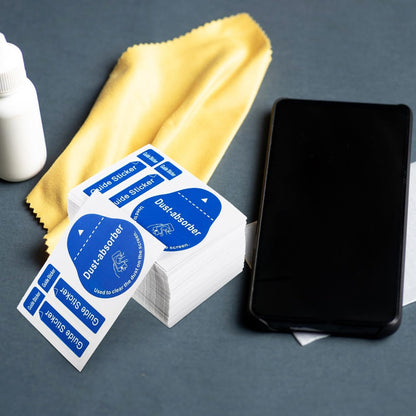 Uonlytech LCD Screen Cleaning Stickers - 600 Pcs Portable Dust Removal Decals for Phones & Tablets