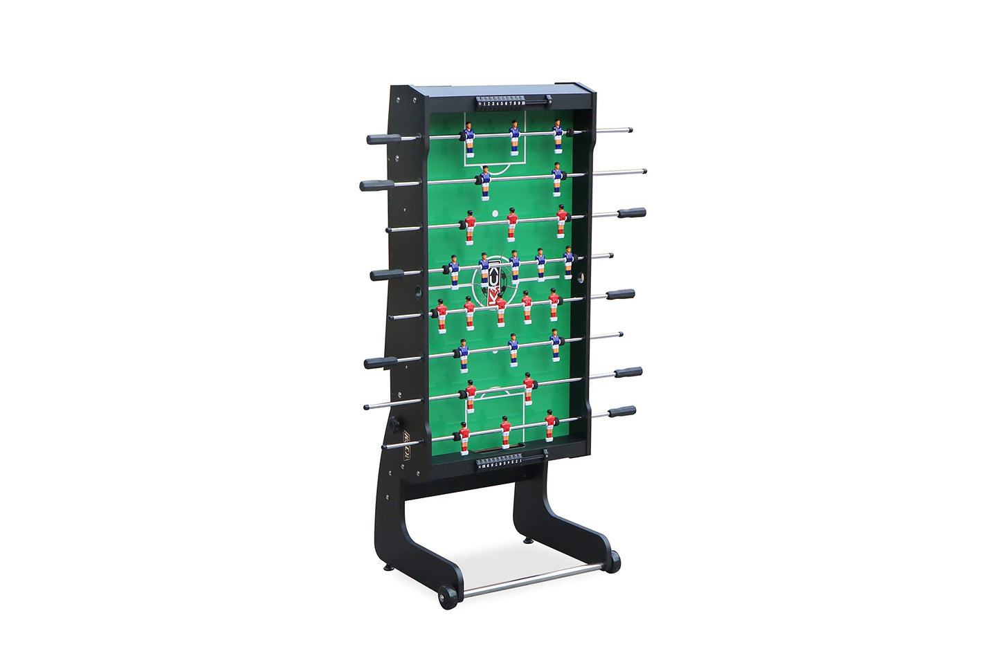 KICK Monarch 48" Folding Foosball Table (Black) – Compact Indoor Game Table