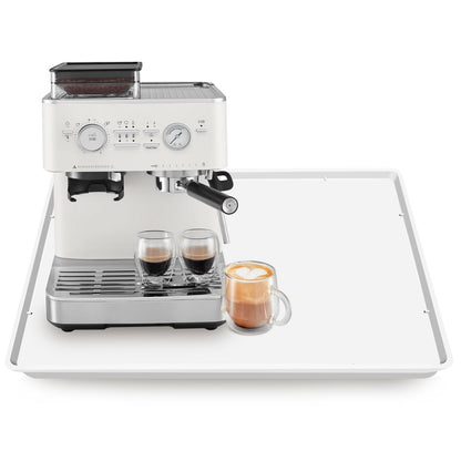 TOHONFOO Silicone Coffee Mat with Lip, 19.7'' x 15'' Heavy Duty Bar Mat, Coffee Tray for Countertop Fit Under Machine Pot Espresso Machine, Grey