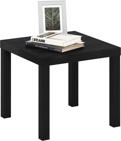 1-Pack, Furinno Classic Homey Square Parsons Side End Table, Black