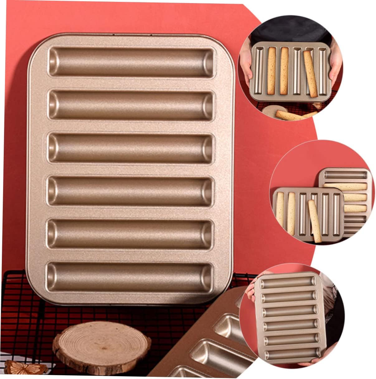 Homoyoyo Biscuit Mold Cake Molds - Cookie Molds for Chocolate Candy, Pastry Baking, and Mini Loaf Cakes