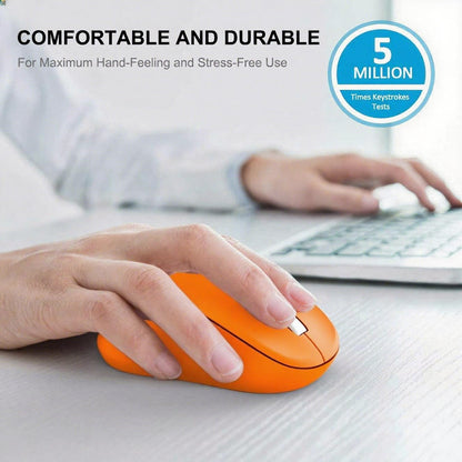WisFox 2.4G Wireless Mouse for Laptop, Ergonomic Computer Mouse with USB Receiver and 3 Adjustable Levels, 6 Button Wireless Mice for Windows Mac PC Notebook (Grey)
