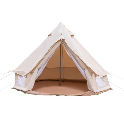 Yurt Tent,Glamping Tents Canvas Bell Tent Waterproof Camping & Glamping 4 Season Yurt 3M 2~3 Person