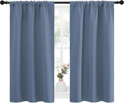 34" 45" 2 NICETOWN Kitchen Curtains, Short Blackout Curtains & Drapes, Thermal Insulated Blackout Curtain Panels
