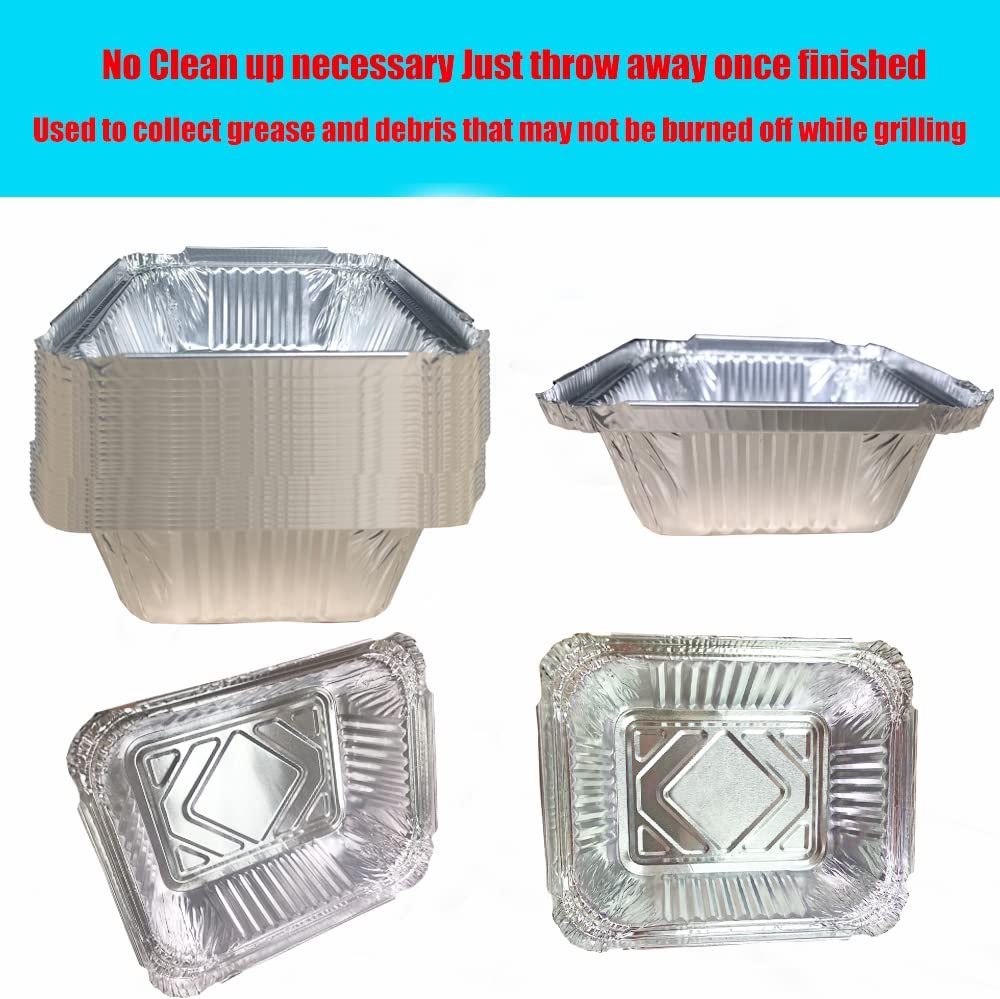 DONSIQIZZ 30 Pack Drip Pans Compatible with Napoleon BBQ Grills 62007 Grease Tray Disposable, for Napoleon Rogue Series Grill, Aluminum Foil Replacement