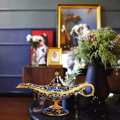 Vintage Legend Aladdin Lamp Magic Genie Wishing Light, Collectable Rare Classic Arabian Costume Props