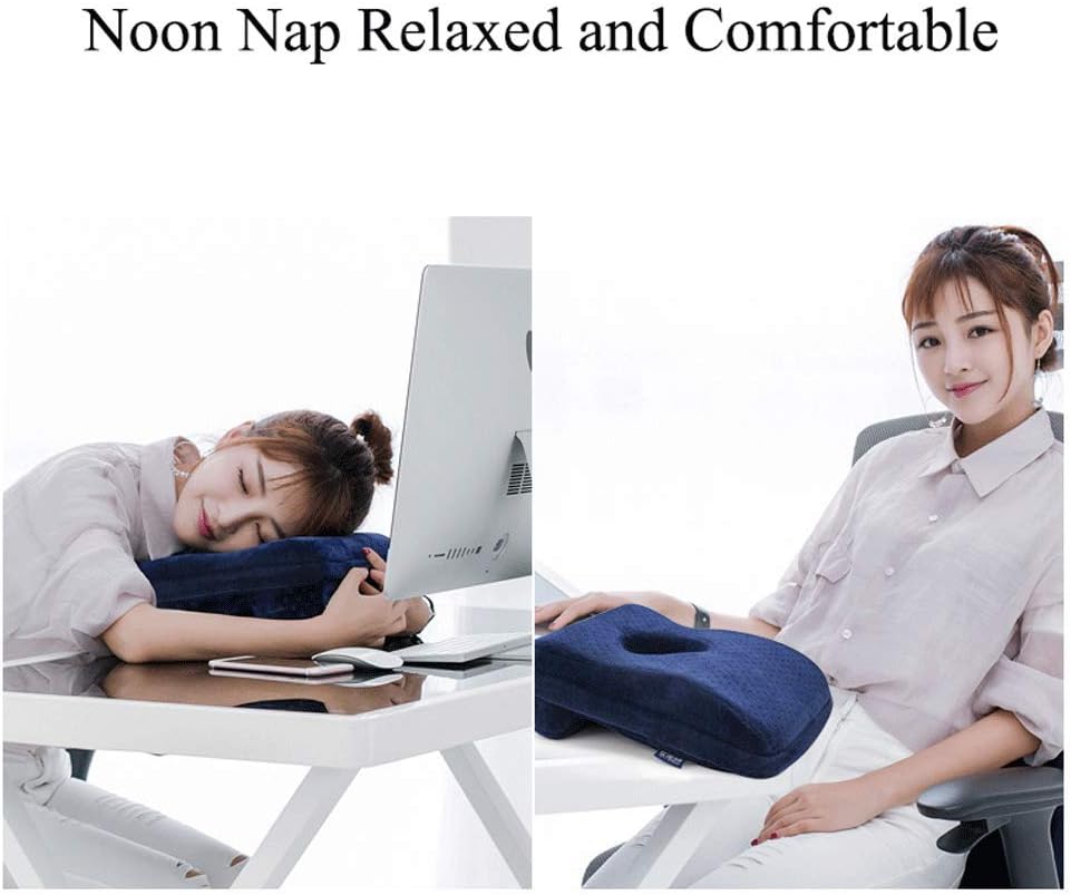 BOLLAER Nap Sleeping Pillow Cushion for Office, Memory Foam Face Down Desk Pillow with Washable Cover