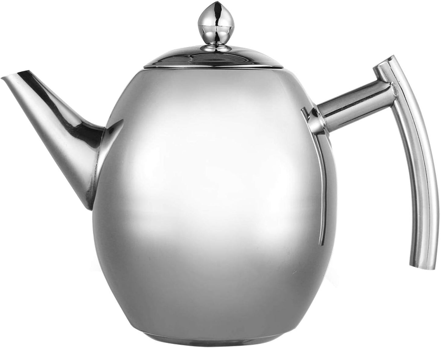 Tea Pots with Infusers for Loose Tea, Stainless Steel Teapot with Lid and Strainer (1500ml)