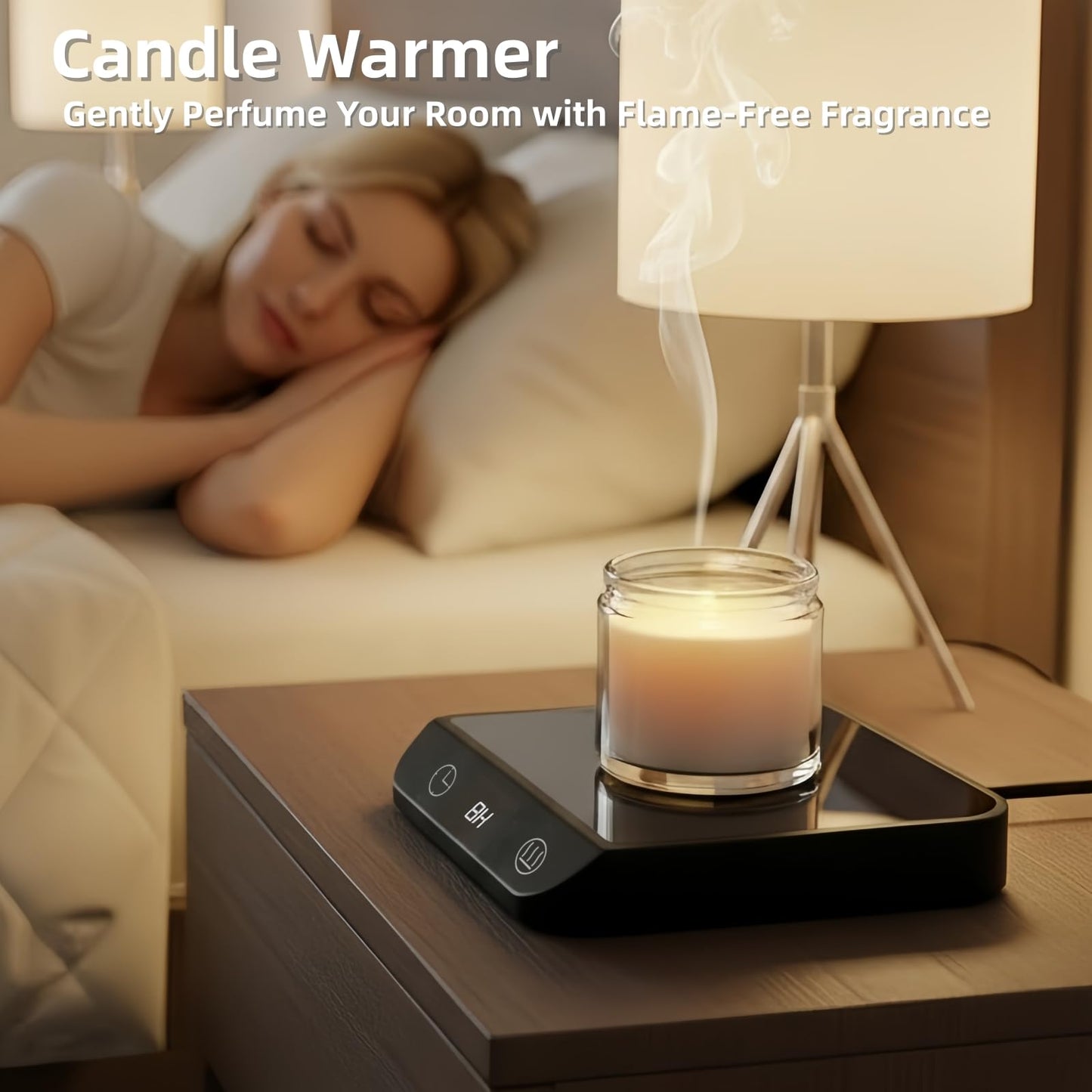 Coffee Mug Warmer & Candle Warmer 2-in-1 with Auto Shut Off - 46W Smart Electric Warmer, 6 Temperature Settings (113-158°F), Digital Timer, 4.5" Plate for WFH,Desk,Office,Home,Bedroom
