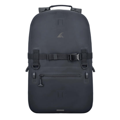 Breakwater Supply™ Fogland Waterproof IP68 Submersible Backpack | Laptop Sleeve & Airtight Zippers for Outdoors, Travel, Boating, Kayaking, Surfing, Floating Dry Bag, Unisex, TPU (Stealth Black, 25L)