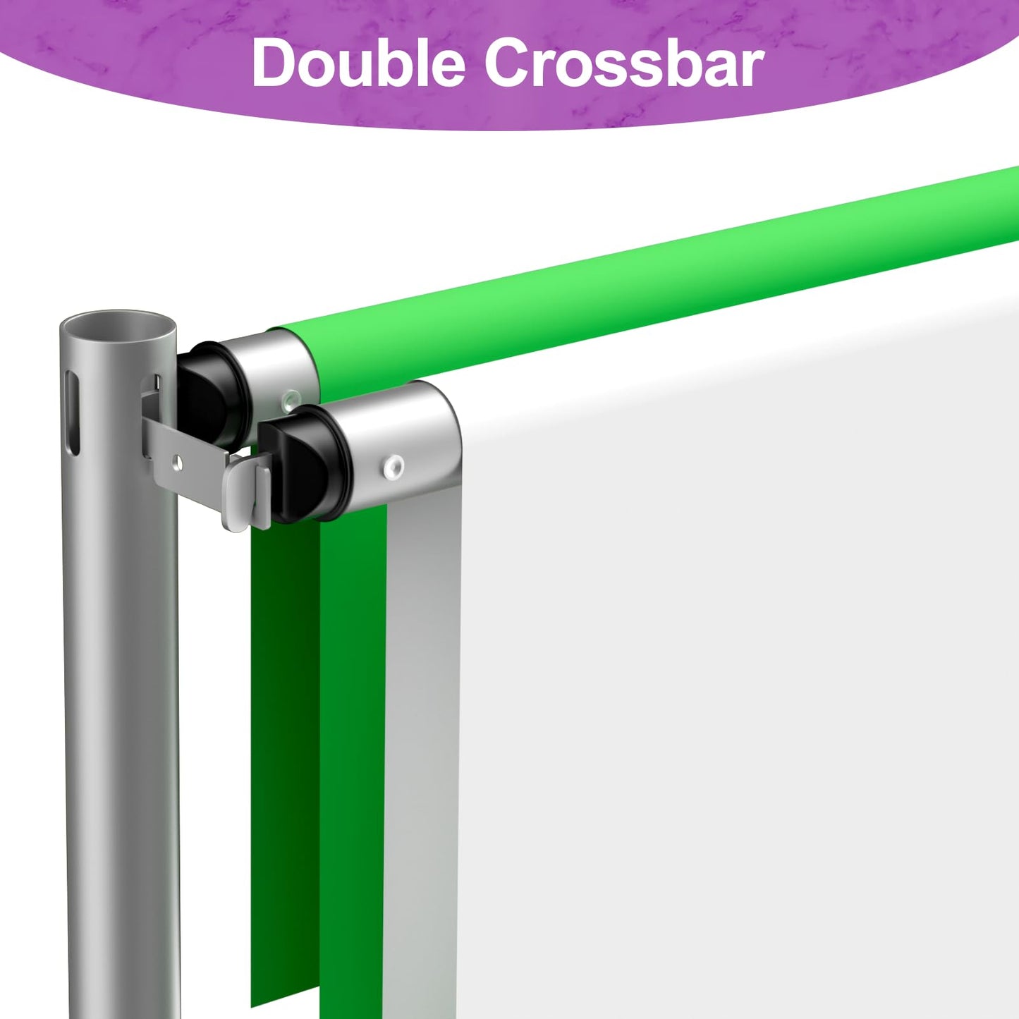 10x10ft Double Crossbar Pipe and Drape Stand Kit, Heavy Duty Backdrop Stand Adjustable, Sturdy Metal Back Drop Decoration Frame with Flat Base for Parties, Flower Wall,Wedding,Trade Shows,Photography