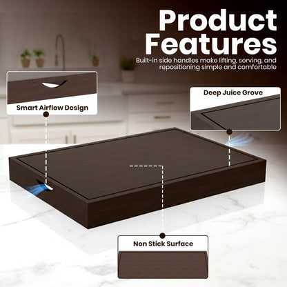 Wood Stove Top Cover Noodle Board for Gas Stove | Wooden Stovetop Cover Cutting Board | Butcher Block Stove Cover with Handles for Electric and Gas Burners | Kitchen Counter Space Saver