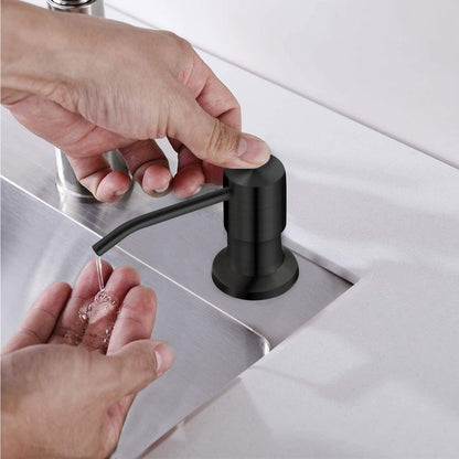 Kitchen Sink Soap Dispenser, Under Sink Soap Dispenser Pump, Good Suction Pwer, 47" Extension Tube Connect to The Soap Contaner Directly, Say Goodbye to Frequent Refills (Black)