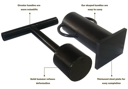 Rock Crusher Manual Hand Ore Crusher Glass Breaker Heavy Duty Frit Maker Mining Pulverizer Gold Prospecting Rock Hound