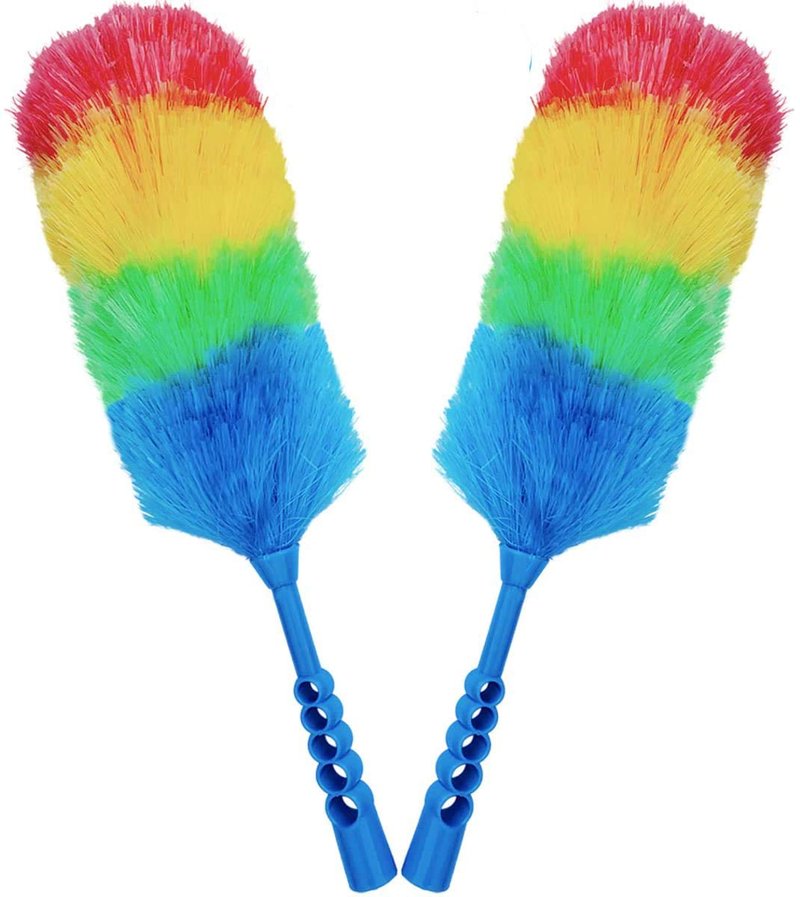 Tockrop 2 Pack Upgrade 19” Static Duster Beandable and Washable - More Fibers Bigger Head Less Loss of Fiber Duster