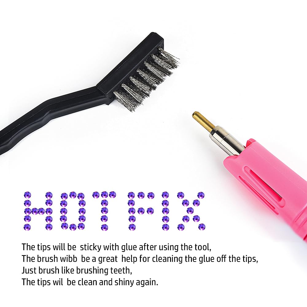 blinginbox Hotfix Rhinestone Setter Hot Fix Applicator Tool Bedazzler Kit with Rhinestones Hot Fixed Wand for Clothes Clothing Fabric DIY Crafts 4000 Pcs Round Crystals Gems for Shoes and Clothes