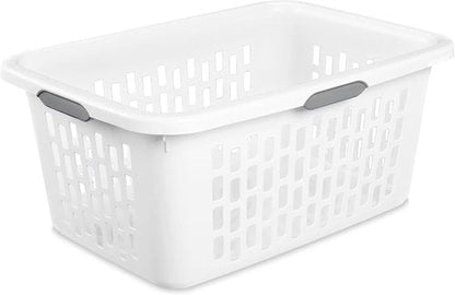 Large Plastic Laundry Basket by [Brand Name] - 2 Bushel Capacity, Durable & Collapsible with 4 Comfort Grip Handles | Ideal for Bedroom, Laundry Room & Dorm