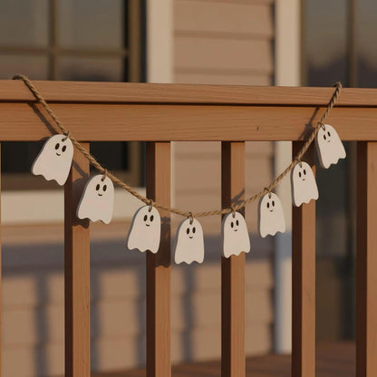60 Pieces Wooden Ghost Mini Wood Figures Embellishment, 0.79×0.98 Inch Small Halloween Ghost Craft DIY Decorations, Wooden Ghost Embellishments for Party Favors, Scrapbooking, Halloween Home Décor