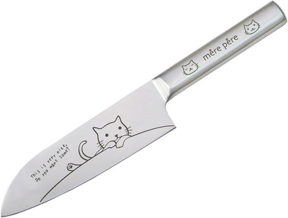Toa Metal Merpel Santoku Knife, Blade Length: Approx. 6.7 inches (170 mm)