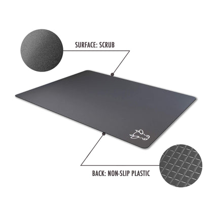 Fotouzy Plastic Cutting Boards with Food Icons, Flexible Cutting Mats, Set of 4, BPA-Free, Non-Porous, Non-slip Back and Dishwasher Safe, Modern Neutral Colors Gray
