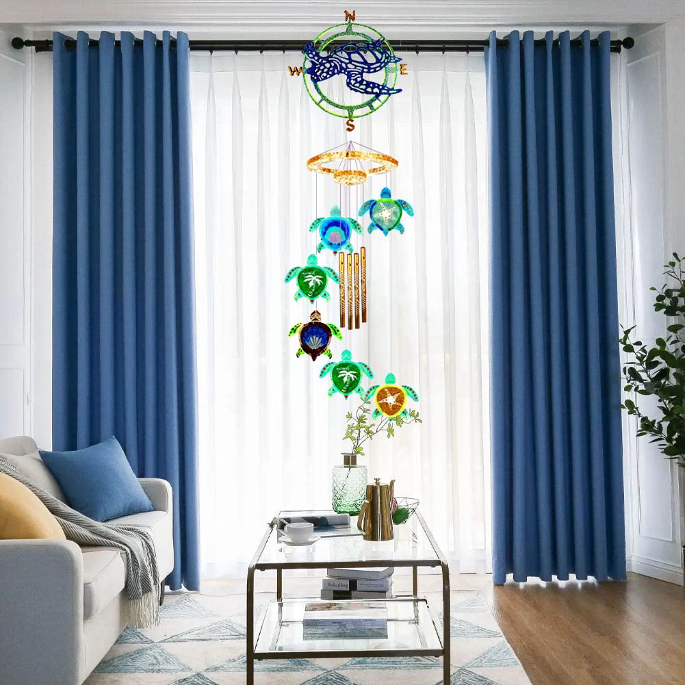 Wind Chimes Resin Molds Silicone Kit Bundle, Sea Turtle Epoxy Mold Wind Bell Silicone Moulds for Home Outdoor Indoor Decorations DIY Crafts