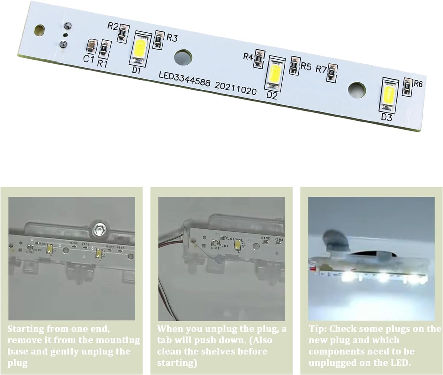 WR55X26671 LED Light Board for GE Refrigerator, 5 Pcs