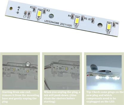 WR55X26671 LED Light Board for GE Refrigerator, 5 Pcs