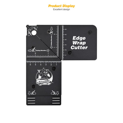FOSHIO Aluminum Edge Wrap Cutting Template Tool, Template Ruler Drafting Tools for Furniture Wrapping, Gift Wrapping, Wallpaper, Vinyl Wrapping. Window Film Application Cutting Guide Tools