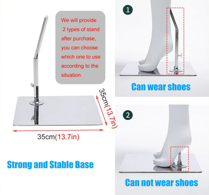 Matte White Female Mannequin with Head - Tall Dress Form Torso, Detachable Dummy for Home, Retail Store, Online Shop - Perfect Display for Clothing & Fashion(Style3)
