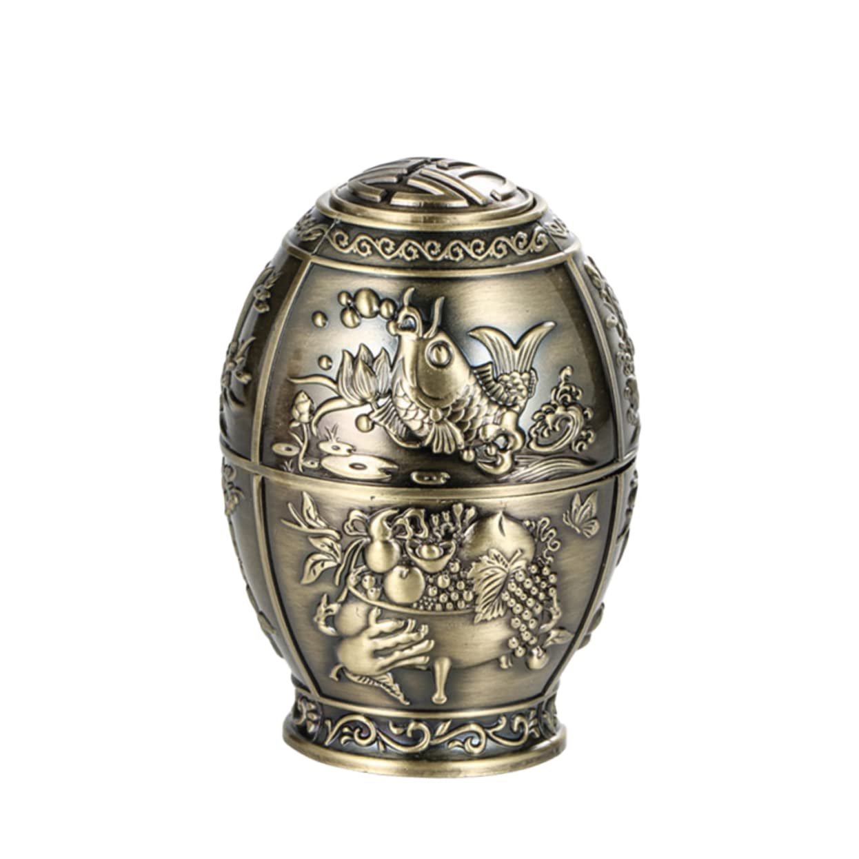 MAGICLULU Fu Word Hand Press Toothpick Barrel Toothpick Storage Tube Holder Dispenser Automatic Dispenser Vintage Holders s Metal Chinese Style