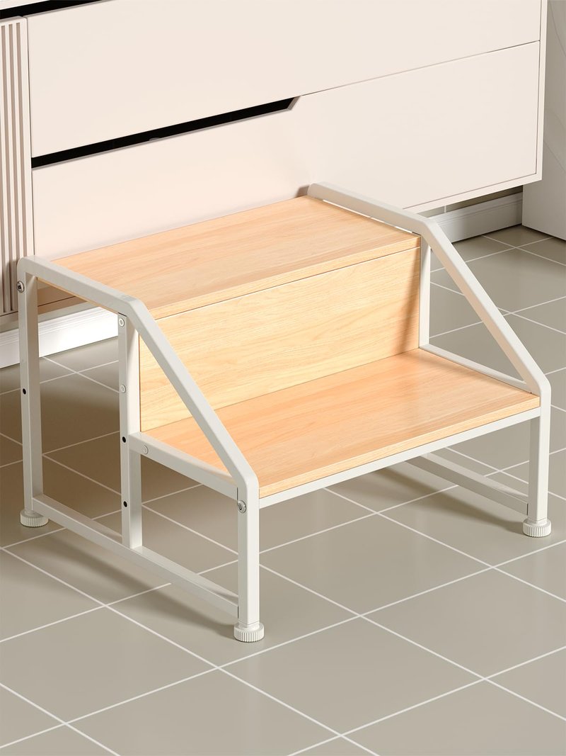 VBABY Toddler Step Stool for Kids, 2-in-1 Convertible Step Stool, Non-Slip Kids Potty Training Stool, Sturdy Wooden Step Stool for Bathroom, Kitchen & Sink