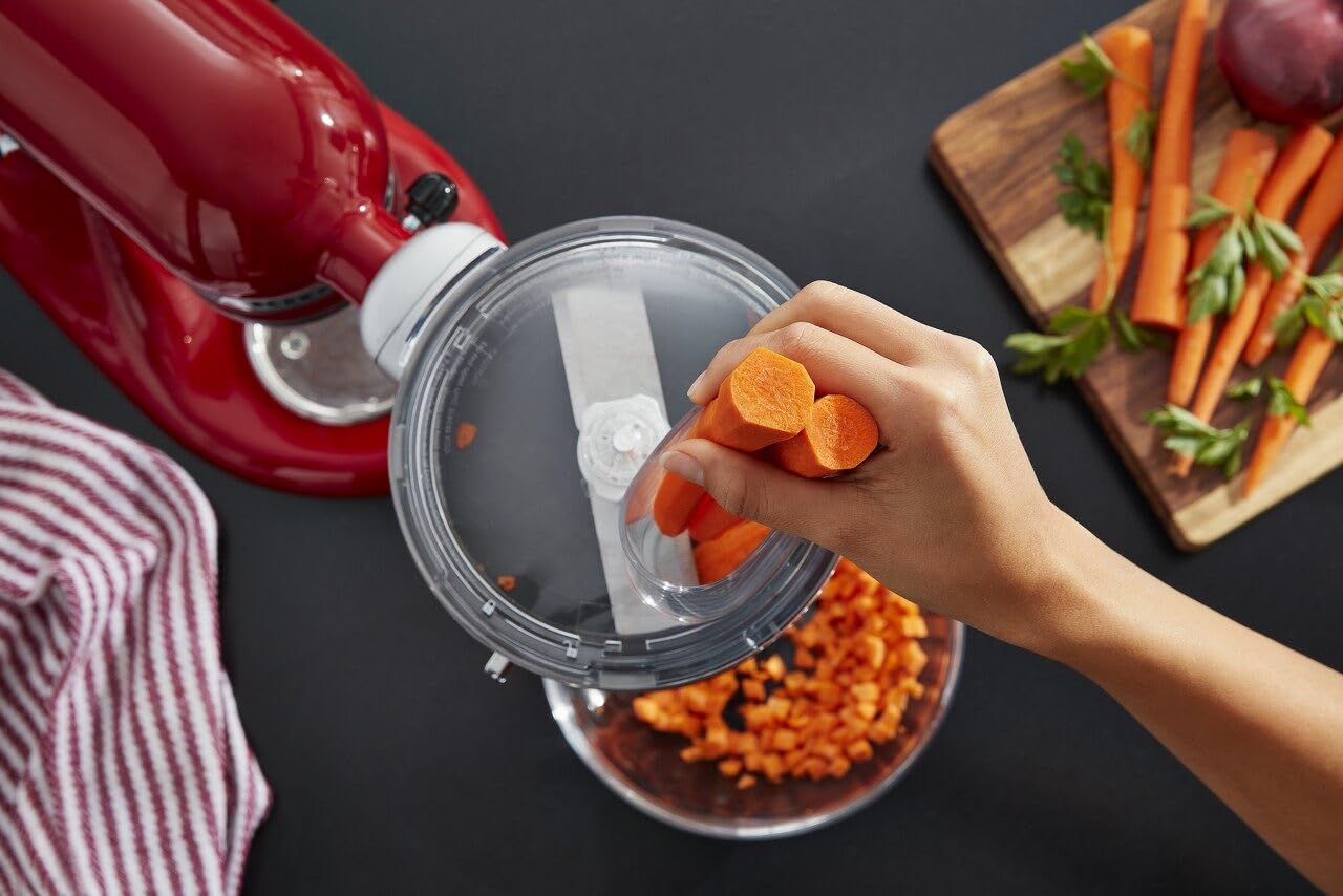 KitchenAid Stand Mixer Attachment, Food Processor with Commercial Food Dicing Disc KSM2FPA