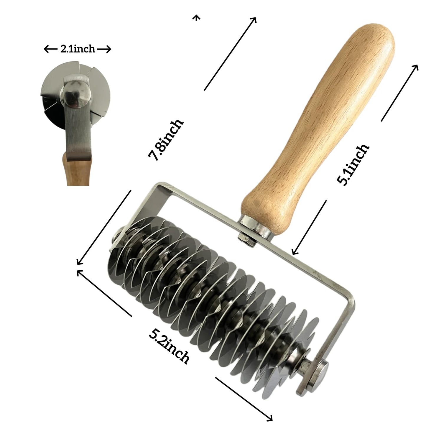 Pastry Lattice Roller Cutter，Stainless Steel Pie Crust Cutter Tool for Pastry Dough, Pizza Bread and Beef Wellington