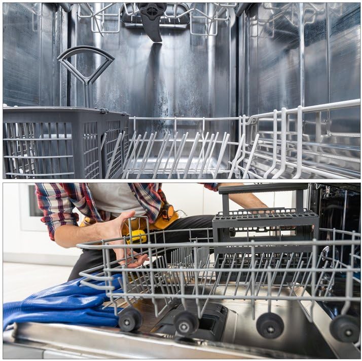 Dishwasher Upper Rack Wheel Mount 8561996 - Compatible for Whirlpool, Maytag, KitchenAid, Magic Chef, 2 Pack