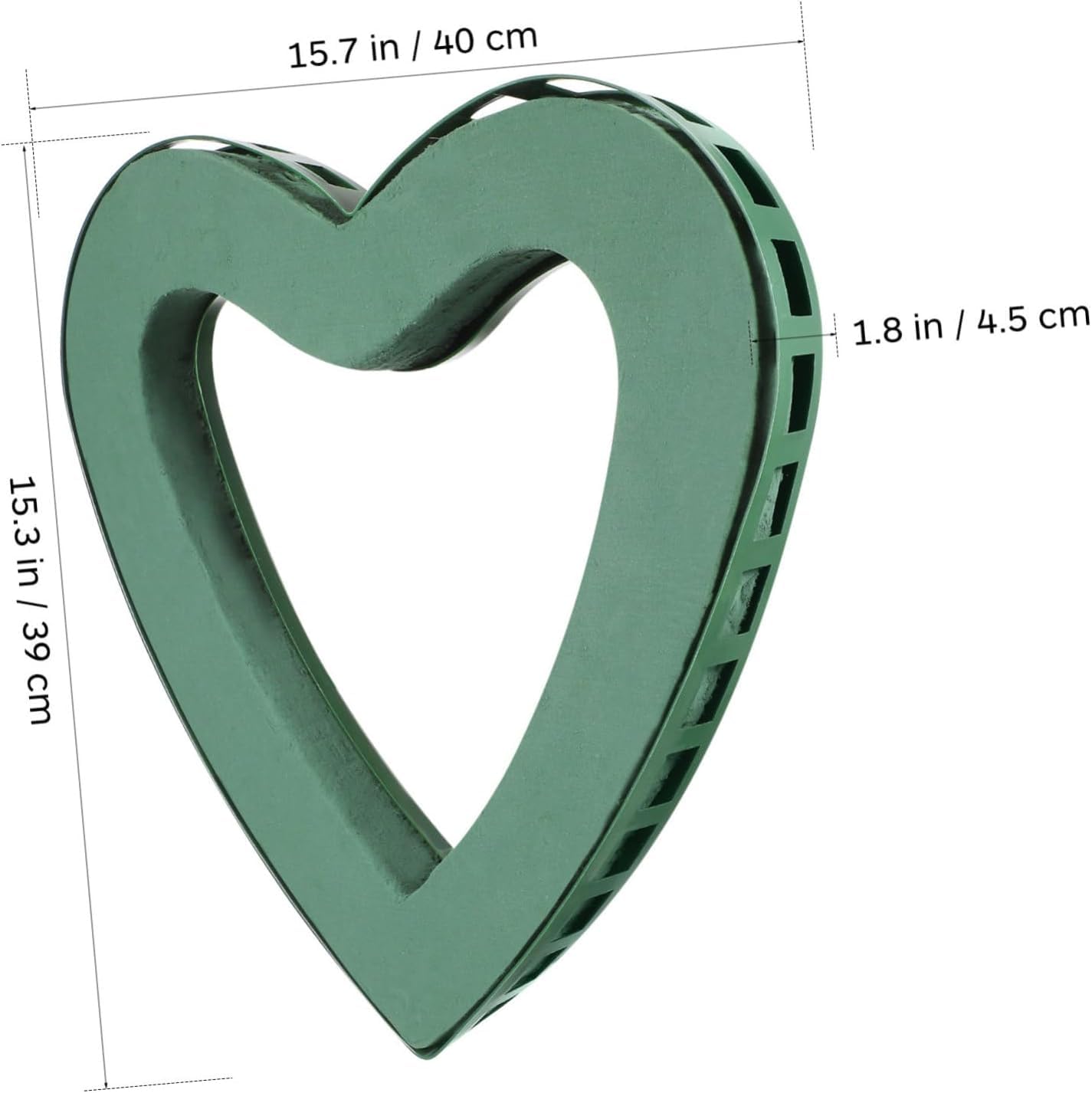 Heart Floral Foam Cage for Fresh Flowers,with Wet Floral Foam Blocks and Suction Cup, Suitable for Wedding,Home,and Garden Decorations.