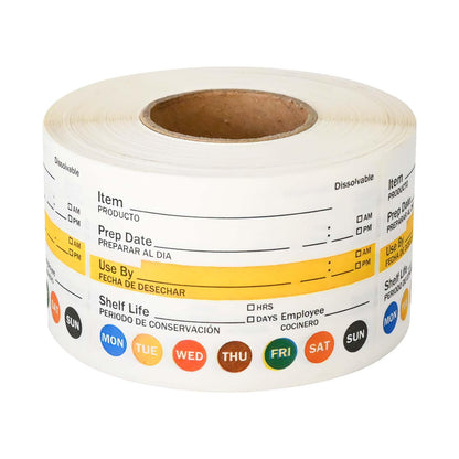 L LIKED Dissolvable Food Labels 2”x 3" No Residue Food Storage Labels for Kitchen，Washable Mason Jar Labels, Bottle Labels Easy to Write -500 Labels(Matte White…