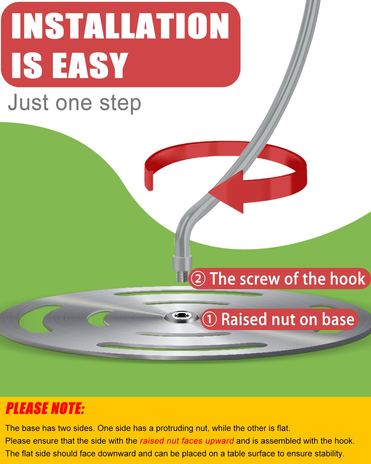 Coopenju Banana Holder Stand Stainless Steel, Modern Banana Tree Hanger with Larger Base & Won't Topple Over, Banana Hanger Rack for Any Kitchen Countertop