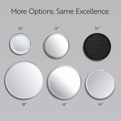 Restaurantware Met Lux 18 Inch Commercial Pizza Pan 1 Coupe Style Pizza Cooking Tray - Heavy-Duty 18-Gauge Aluminum Round Baking Tray Oven-Baking For Pizzas & More