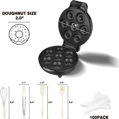 DSP Mini Donut Maker, Non-Stick Electric Doughnut Machine for Mini Donuts, Perfect for Breakfast and Snacks