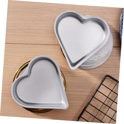 3pcs Heart Pudding Mold Cake Making Tray, Non-stick Heart Cake Pan, Donut Molds, Baking Supplies