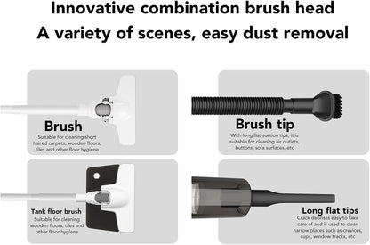 AUNMAS Cordless Stick Vacuum, Lightweight Cleaner with Multifunction Strong Suction for Hardwood Floor, Carpet, Pet Hair