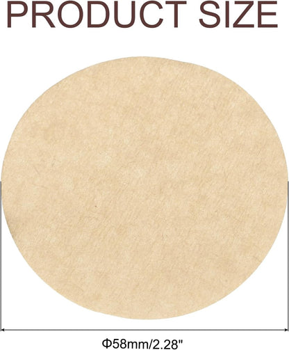 uxcell 600Pcs Coffee Filters, 58mm Disposable Round Paper Filter, Natural for Home Office Use, Pour Over Coffee Maker