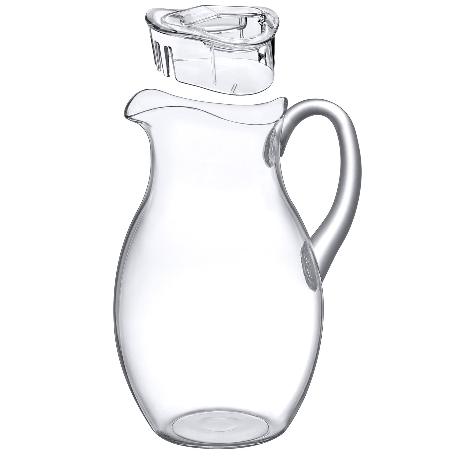 Amazing Abby - Bubbly Grand - Plastic Pitcher (96 oz, 3 Quart), Clear Water Pitcher with Lid, Fridge Jug, BPA-Free, Shatter-Proof, Great for Iced Tea, Sangria, Lemonade, Juice, Milk, and More