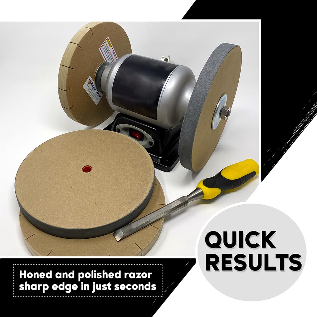 Razor Sharp Edgemaking System 8 Inch Deluxe Blade Sharpening Kit, For 6 Inch Bench Grinder, Made In The Usa